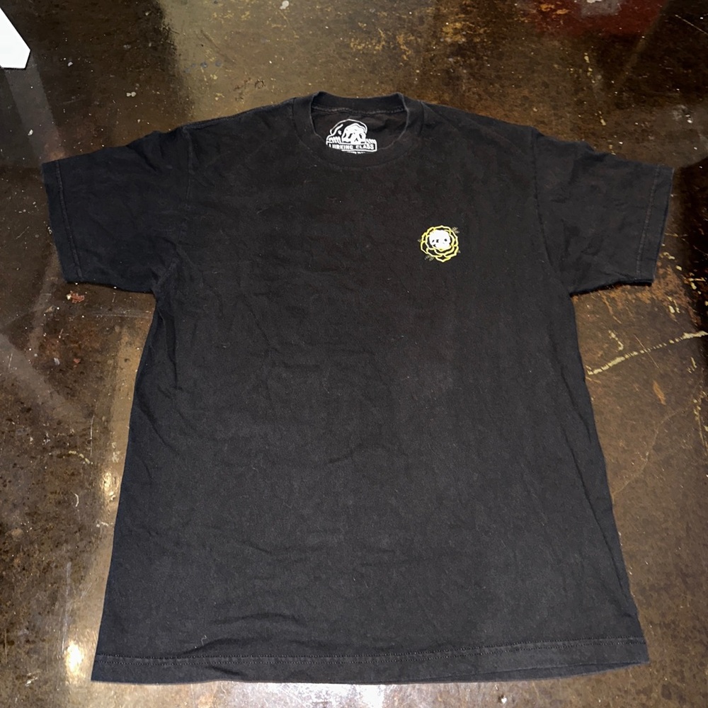 Lurking Class Black Large Skate Tee Gold Flower